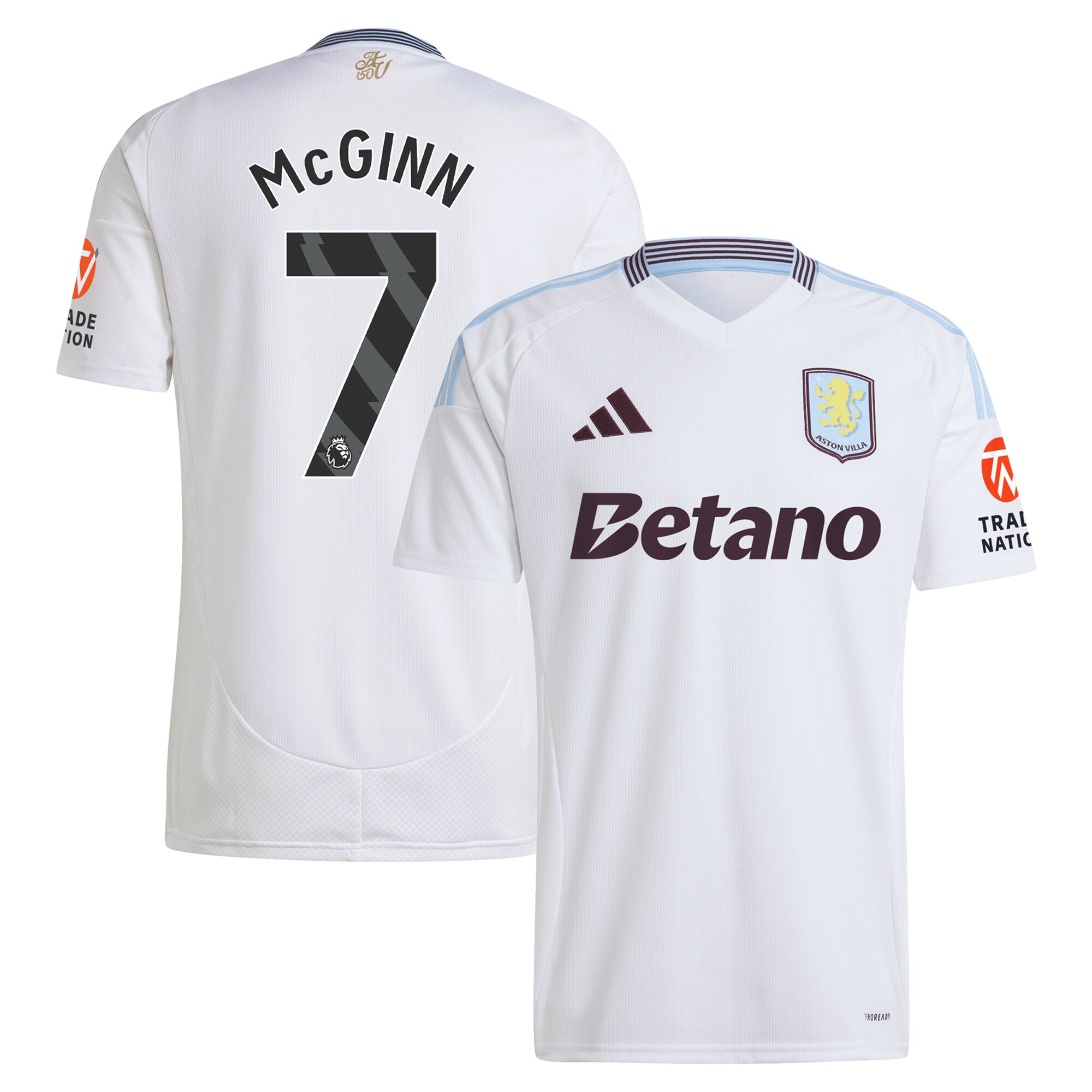 Aston Villa Shirts - aston villa adidas away shirt 2024-25 with mcginn 7 printing Collection of Official Fan Gear