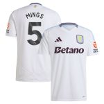 Aston Villa Shirts - aston villa adidas away shirt 2024-25 with mings 5 printing Collection of Official Fan Gear