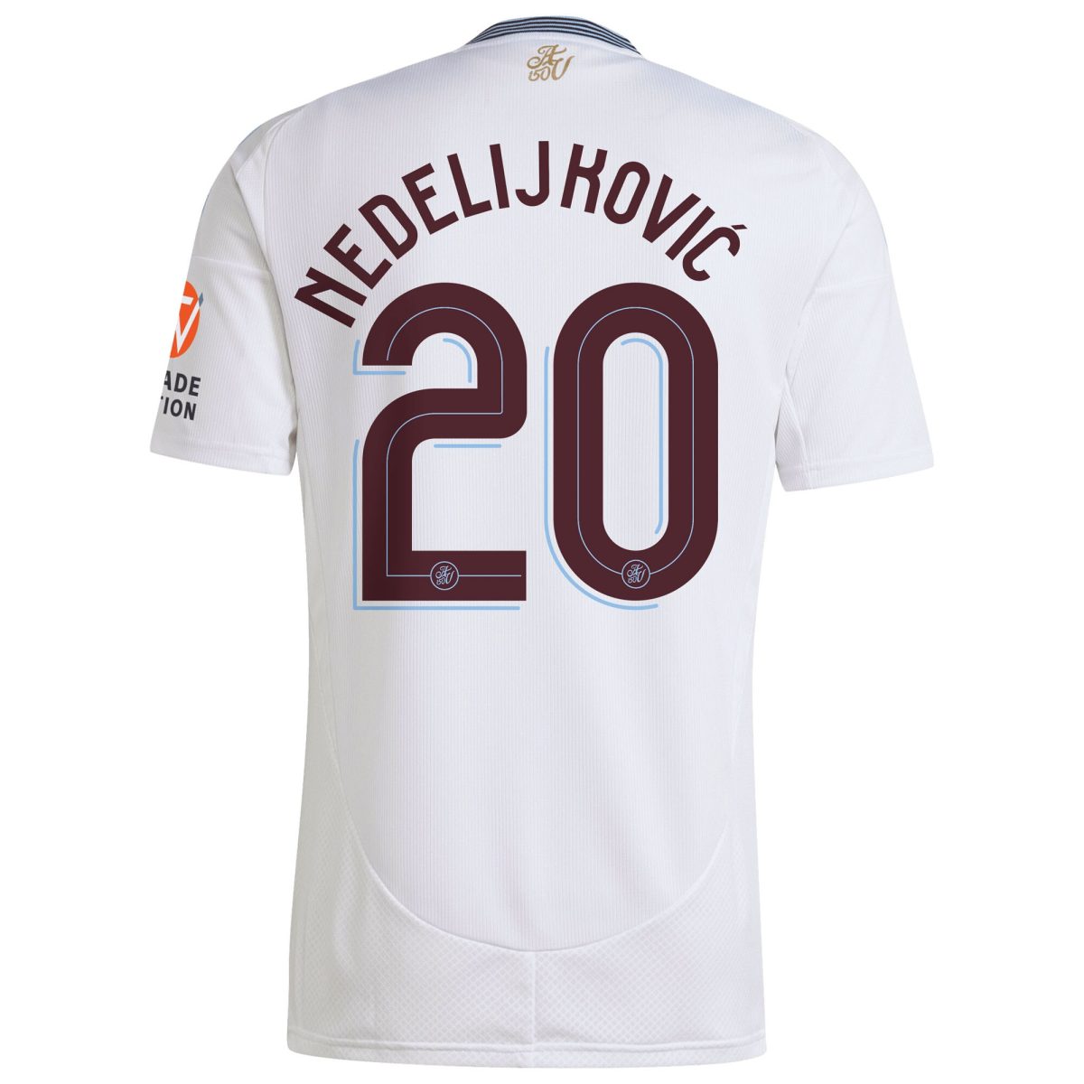 Aston Villa Shirts - aston villa adidas away shirt 2024-25 with nedeljković 20 cup printing Collection of Official Fan Gear