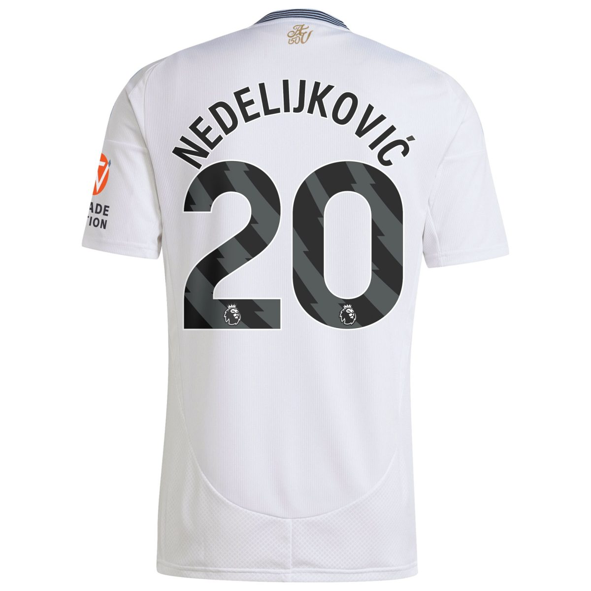 Aston Villa Shirts - aston villa adidas away shirt 2024-25 with nedeljković 20 printing Collection of Official Fan Gear