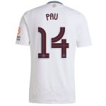 Aston Villa Shirts - aston villa adidas away shirt 2024-25 with pau 14 cup printing Collection of Official Fan Gear