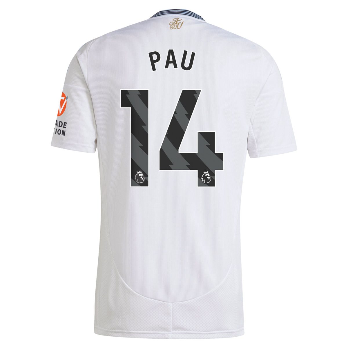 Aston Villa Shirts - aston villa adidas away shirt 2024-25 with pau 14 printing Collection of Official Fan Gear