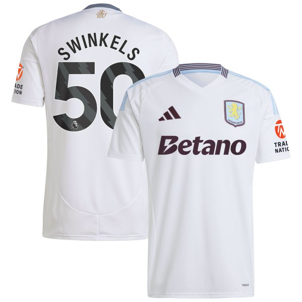 Aston Villa Shirts - aston villa adidas away shirt 2024-25 with swinkels 50 printing Collection of Official Fan Gear