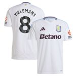 Aston Villa Shirts - aston villa adidas away shirt 2024-25 with tielemans 8 printing Collection of Official Fan Gear