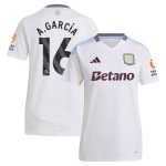 Aston Villa Shirts - aston villa adidas away shirt 2024-25 – womens with a.garcía 16 printing Collection of Official Fan Gear