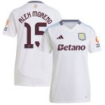 Aston Villa Shirts - aston villa adidas away shirt 2024-25 – womens with alex moreno 15 cup printing Collection of Official Fan Gear