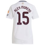 Aston Villa Shirts - aston villa adidas away shirt 2024-25 – womens with alex moreno 15 cup printing Collection of Official Fan Gear