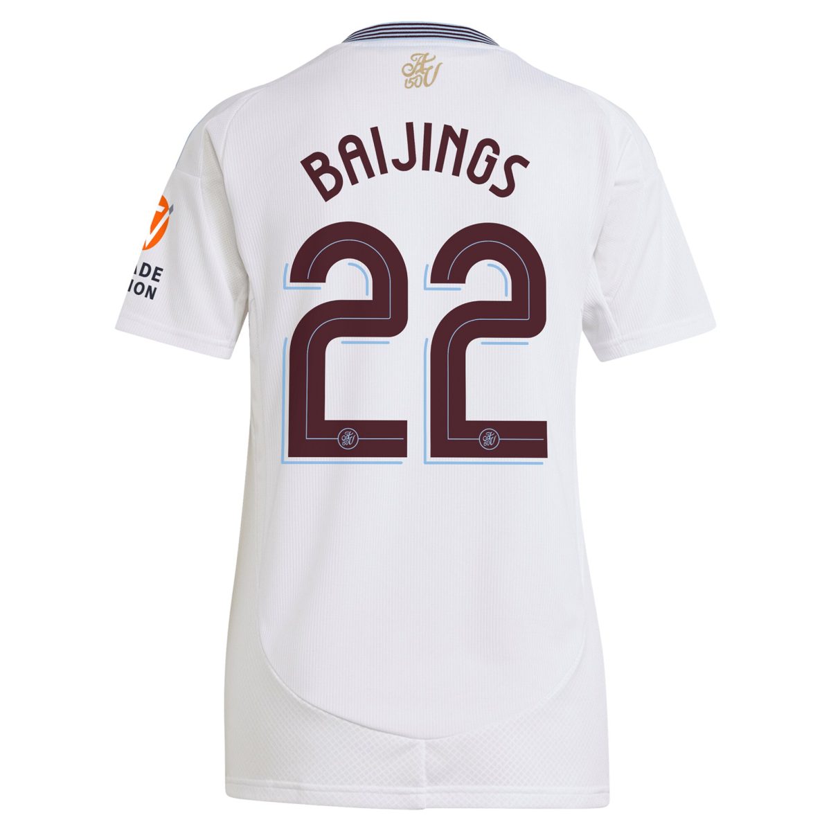 Aston Villa Shirts - aston villa adidas away shirt 2024-25 – womens with baijings 22 cup printing Collection of Official Fan Gear