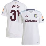 Aston Villa Shirts - aston villa adidas away shirt 2024-25 – womens with bailey 31 cup printing Collection of Official Fan Gear