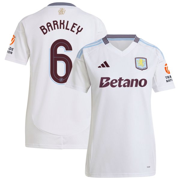 Aston Villa Shirts - aston villa adidas away shirt 2024-25 – womens with barkley 6 cup printing Collection of Official Fan Gear