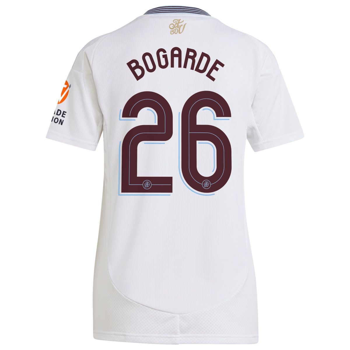 Aston Villa Shirts - aston villa adidas away shirt 2024-25 – womens with bogarde 26 cup printing Collection of Official Fan Gear