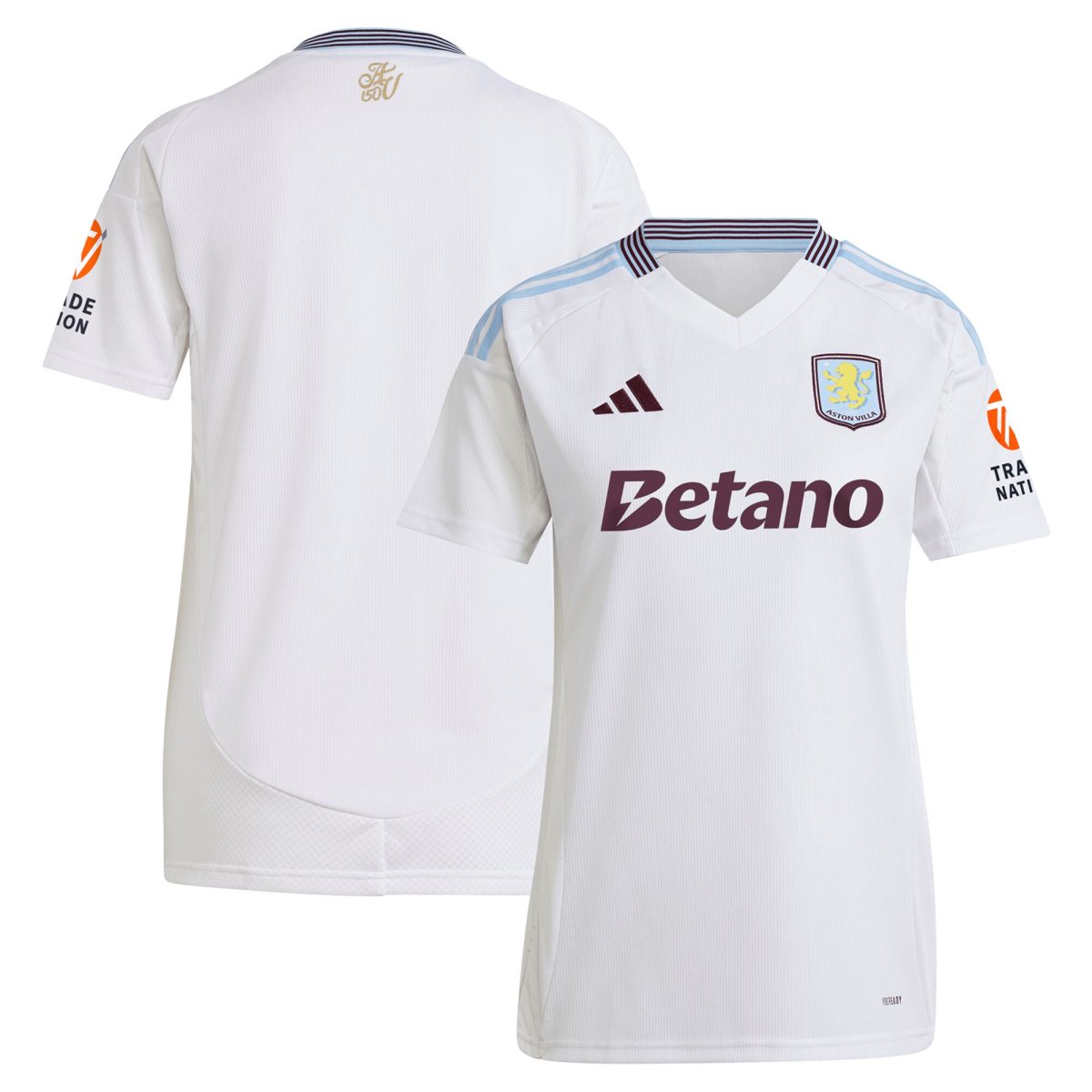 Aston Villa Shirts - aston villa adidas away shirt 2024-25 – womens with custom printing Collection of Official Fan Gear
