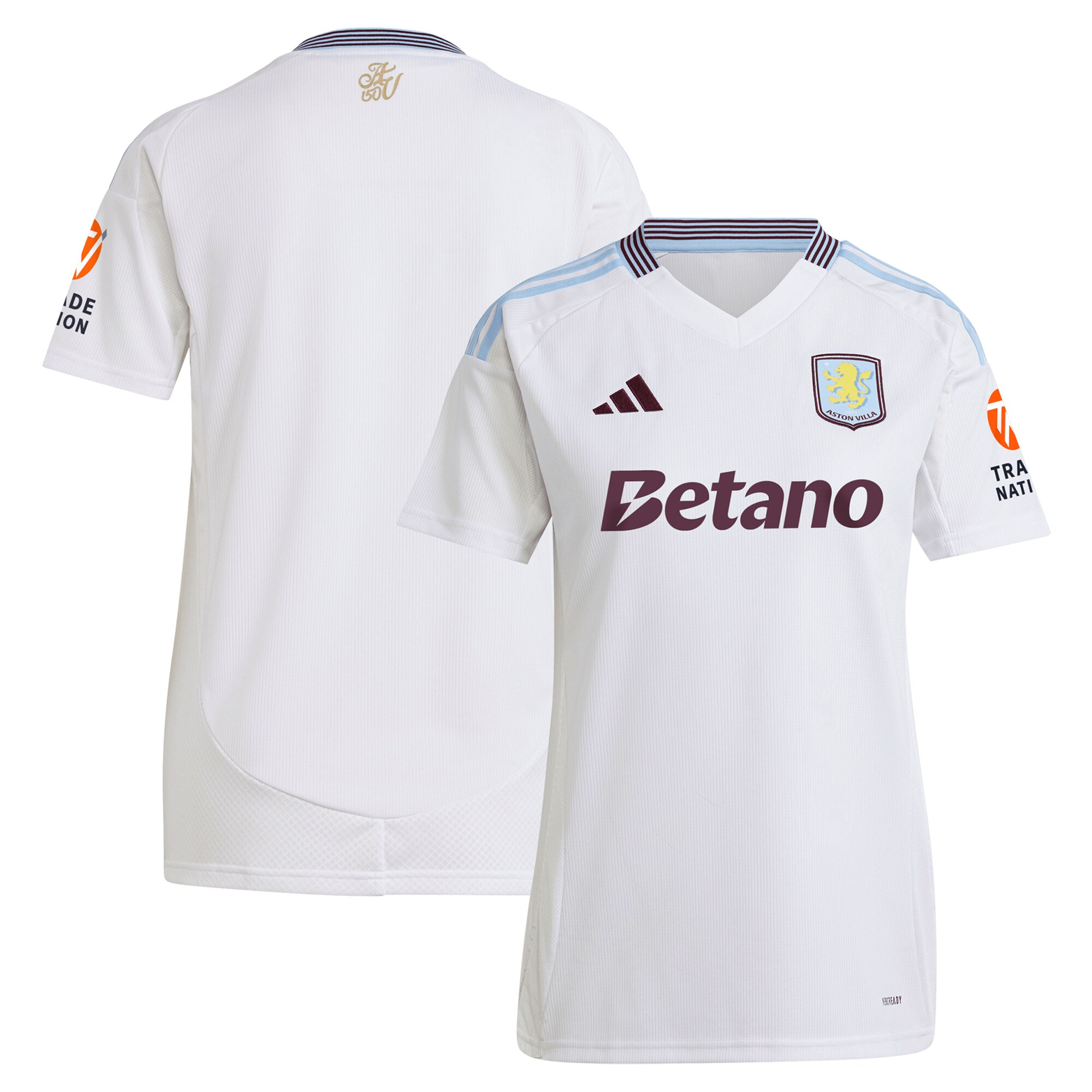 Aston Villa Shirts - aston villa adidas away shirt 2024-25 – womens with custom printing Collection of Official Fan Gear