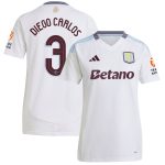 Aston Villa Shirts - aston villa adidas away shirt 2024-25 – womens with diego carlos 3 cup printing Collection of Official Fan Gear