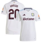 Aston Villa Shirts - aston villa adidas away shirt 2024-25 – womens with hanson 20 cup printing Collection of Official Fan Gear