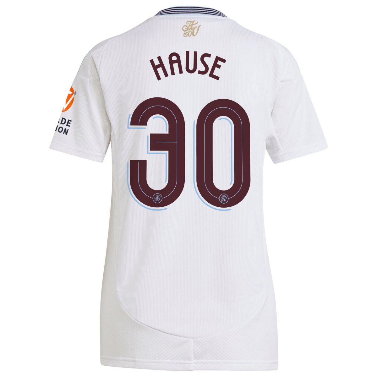 Aston Villa Shirts - aston villa adidas away shirt 2024-25 – womens with hause 30 cup printing Collection of Official Fan Gear