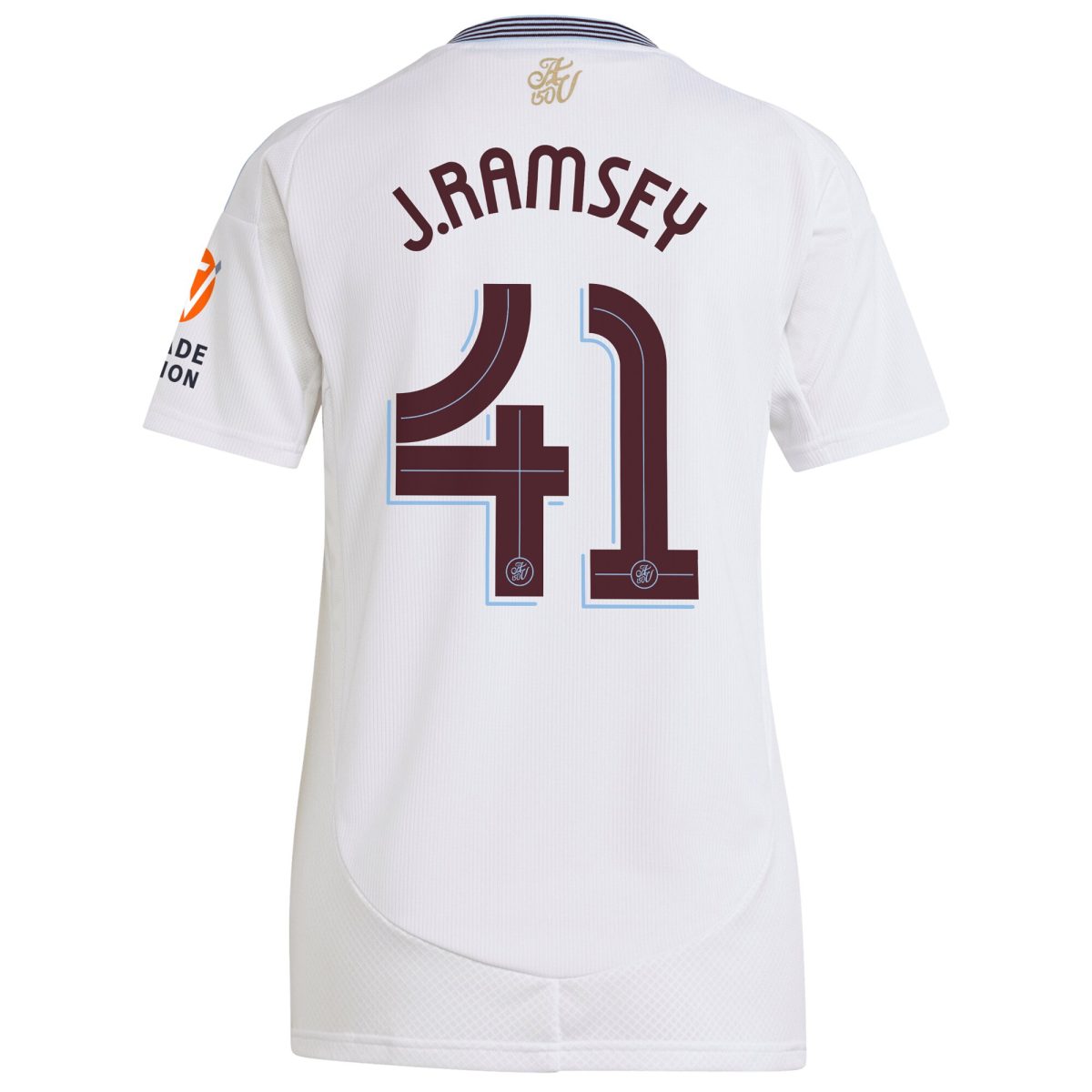 Aston Villa Shirts - aston villa adidas away shirt 2024-25 – womens with j. ramsey 41 cup printing Collection of Official Fan Gear