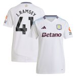Aston Villa Shirts - aston villa adidas away shirt 2024-25 – womens with j. ramsey 41 printing Collection of Official Fan Gear