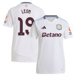 Aston Villa Shirts - aston villa adidas away shirt 2024-25 – womens with leon 19 cup printing Collection of Official Fan Gear