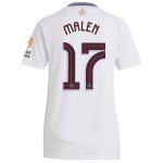 Aston Villa Shirts - aston villa adidas away shirt 2024-25 – womens with malen 17 cup printing Collection of Official Fan Gear