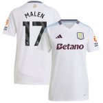 Aston Villa Shirts - aston villa adidas away shirt 2024-25 – womens with malen 17 printing Collection of Official Fan Gear
