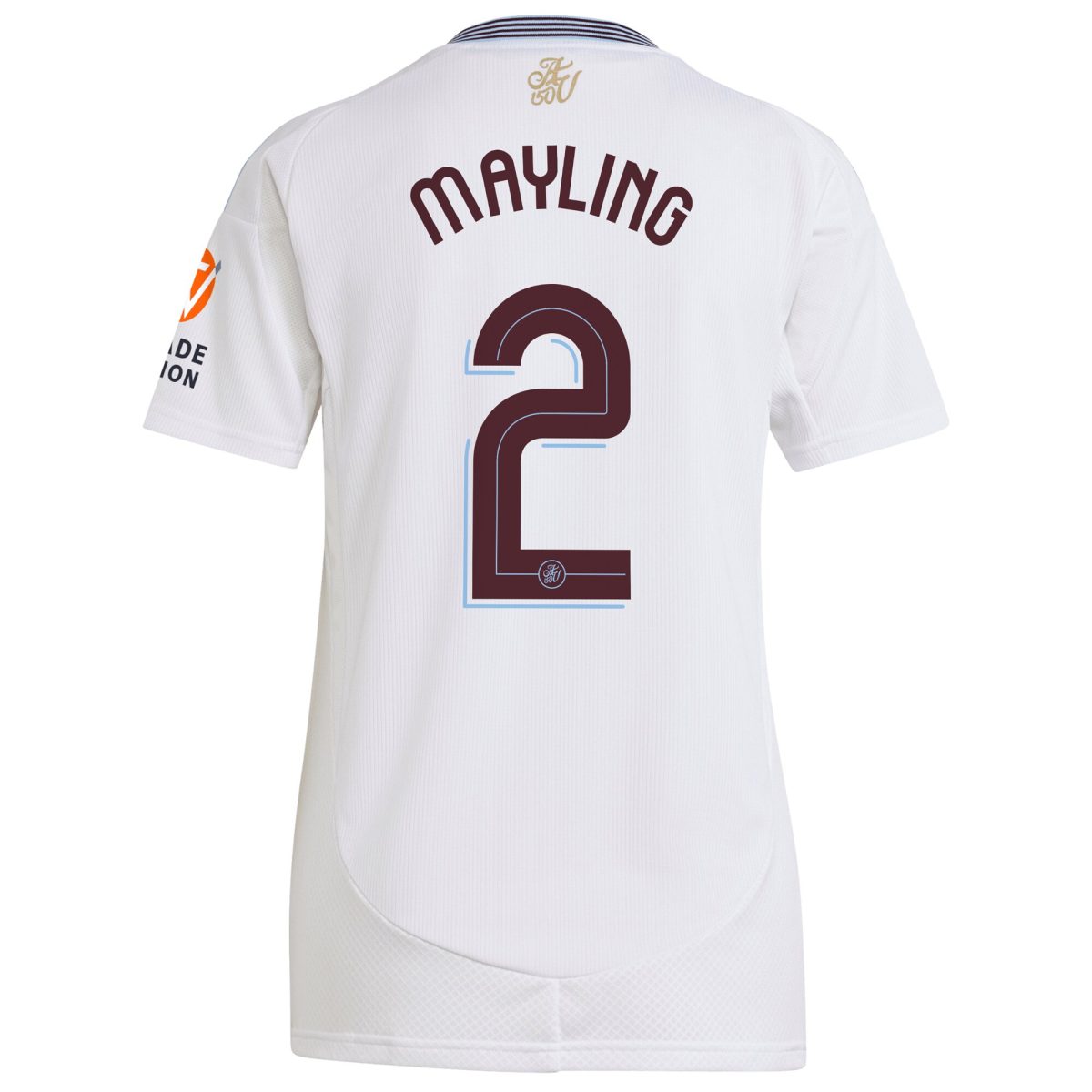 Aston Villa Shirts - aston villa adidas away shirt 2024-25 – womens with mayling 2 cup printing Collection of Official Fan Gear