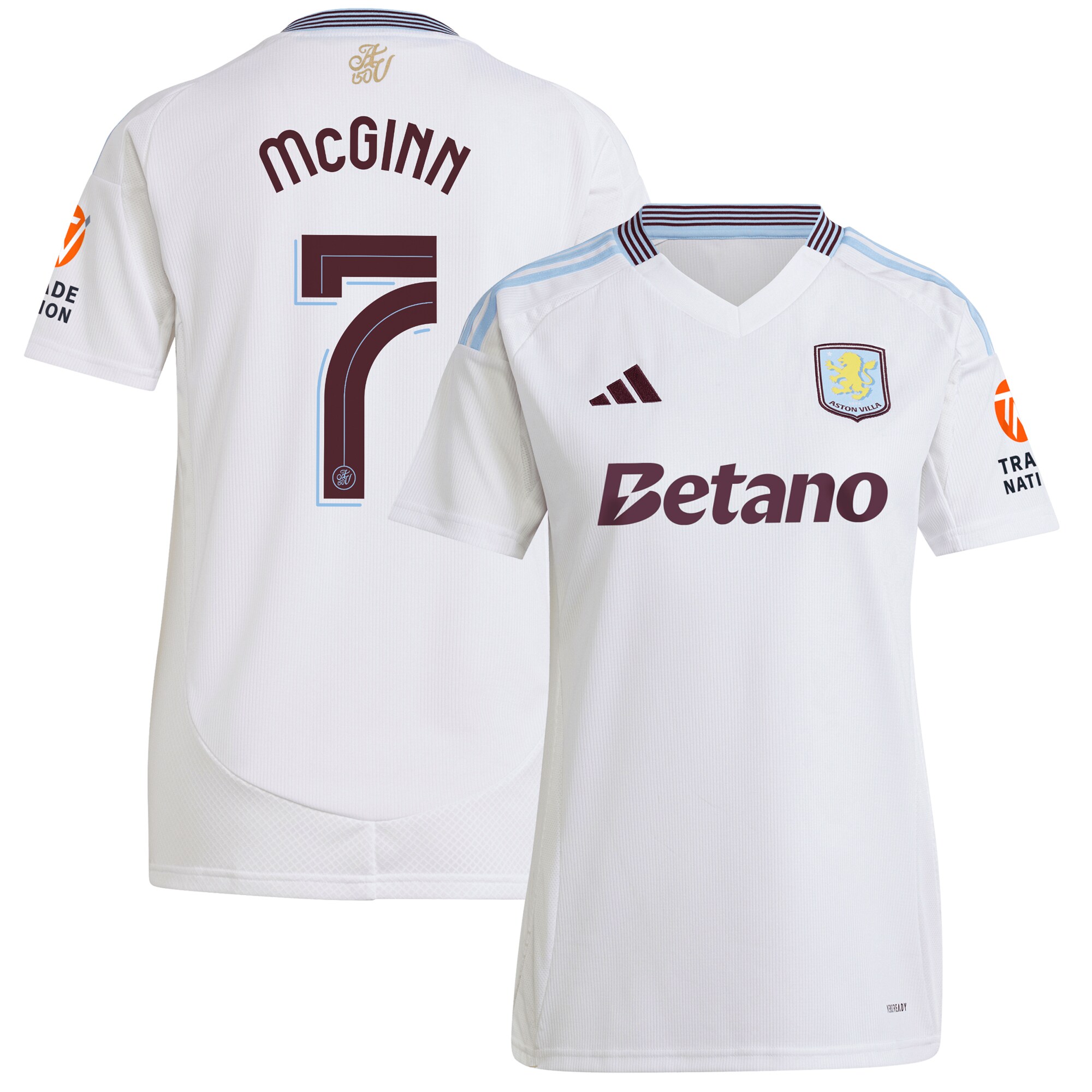 Aston Villa Shirts - aston villa adidas away shirt 2024-25 – womens with mcginn 7 cup printing Collection of Official Fan Gear