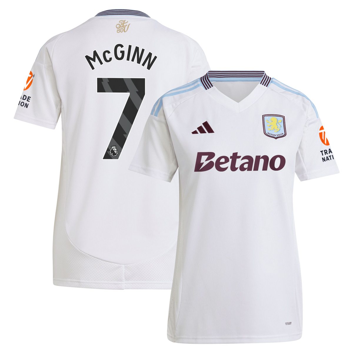Aston Villa Shirts - aston villa adidas away shirt 2024-25 – womens with mcginn 7 printing Collection of Official Fan Gear
