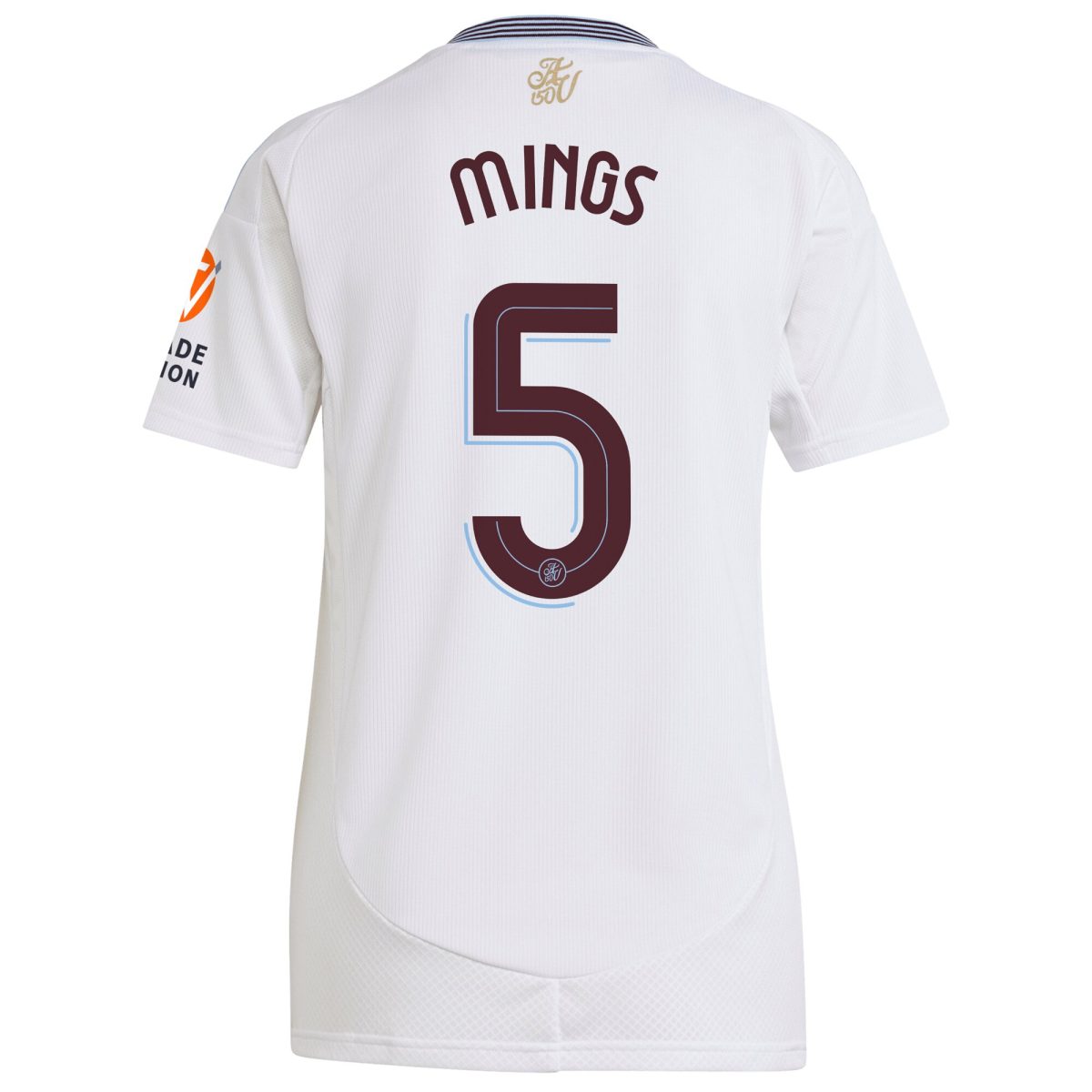 Aston Villa Shirts - aston villa adidas away shirt 2024-25 – womens with mings 5 cup printing Collection of Official Fan Gear