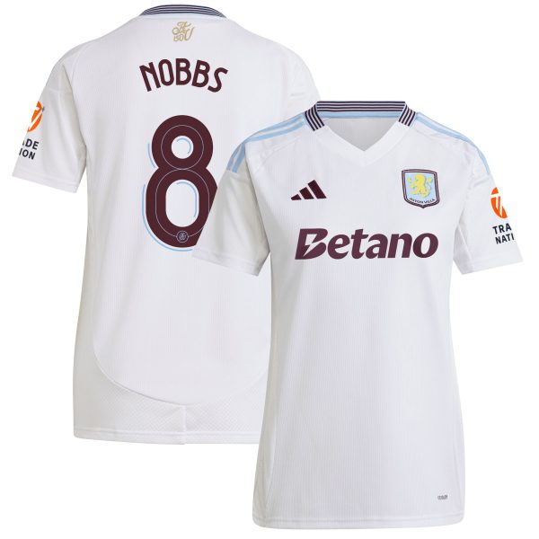 Aston Villa Shirts - aston villa adidas away shirt 2024-25 – womens with nobbs 8 cup printing Collection of Official Fan Gear