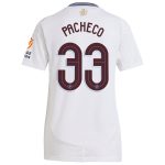 Aston Villa Shirts - aston villa adidas away shirt 2024-25 – womens with pacheco 33 cup printing Collection of Official Fan Gear
