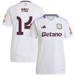 Aston Villa Shirts - aston villa adidas away shirt 2024-25 – womens with pau 14 cup printing Collection of Official Fan Gear