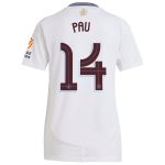 Aston Villa Shirts - aston villa adidas away shirt 2024-25 – womens with pau 14 cup printing Collection of Official Fan Gear