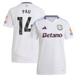 Aston Villa Shirts - aston villa adidas away shirt 2024-25 – womens with pau 14 printing Collection of Official Fan Gear