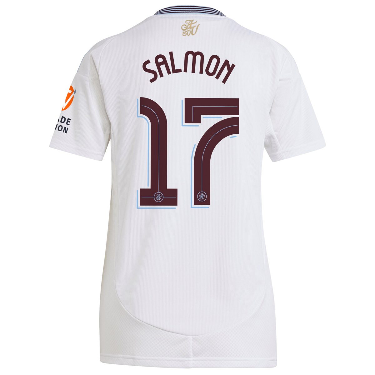 Aston Villa Shirts - aston villa adidas away shirt 2024-25 – womens with salmon 17 cup printing Collection of Official Fan Gear