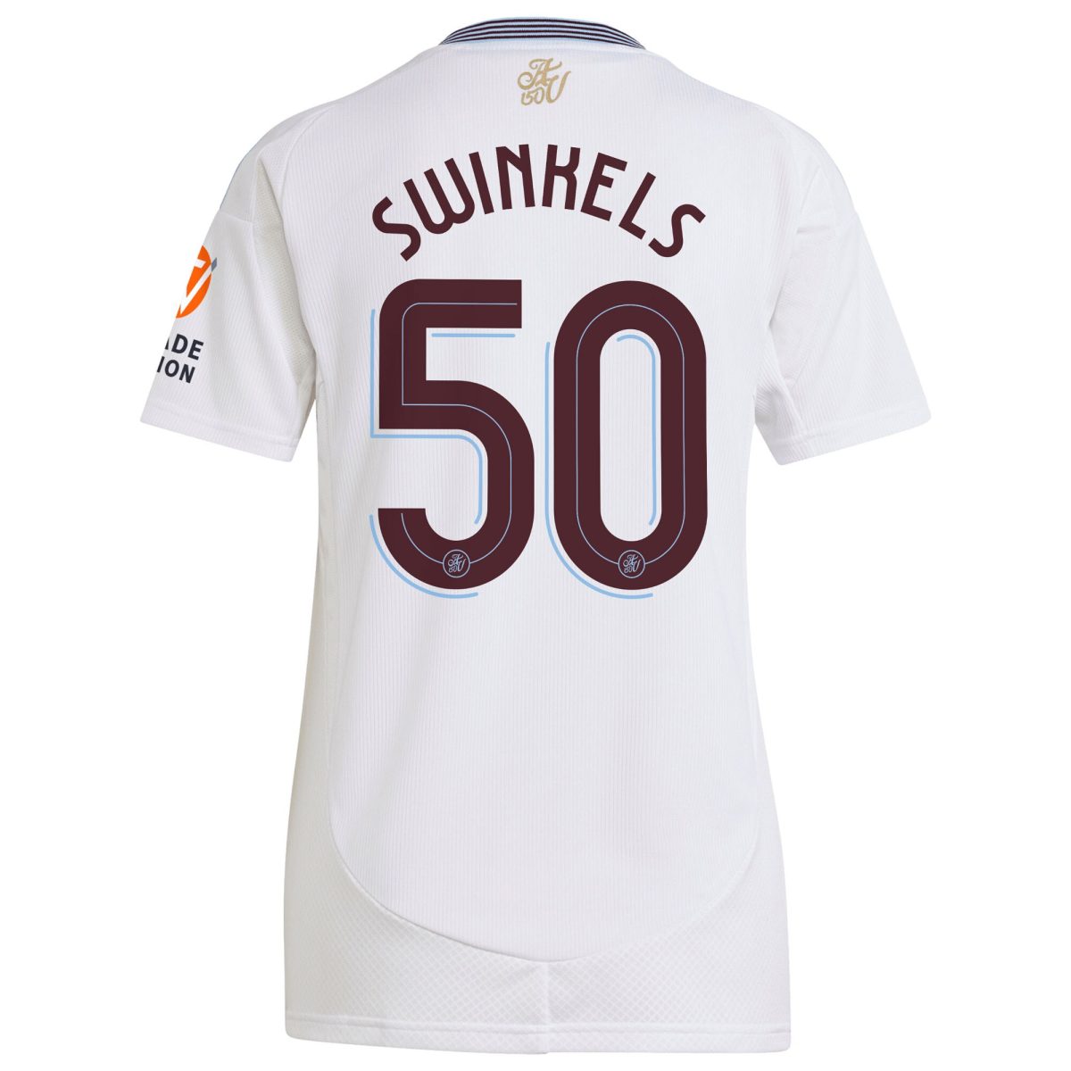 Aston Villa Shirts - aston villa adidas away shirt 2024-25 – womens with swinkels 50 cup printing Collection of Official Fan Gear