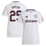 Aston Villa Shirts - aston villa adidas away shirt 2024-25 – womens with taylor 25 cup printing Collection of Official Fan Gear