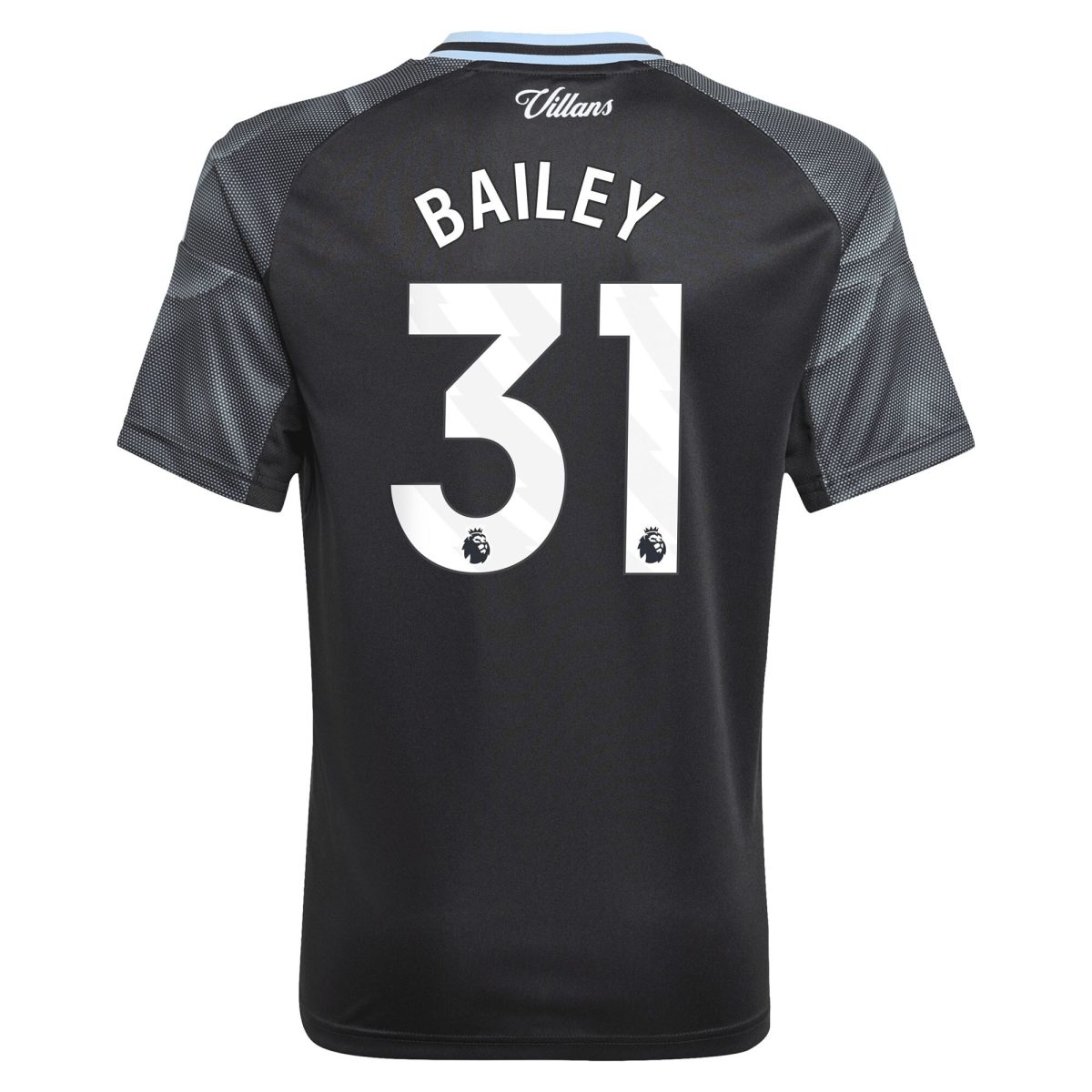 Aston Villa Shirts - aston villa adidas away shirt 2025-26 – kids with bailey 31 printing Collection of Official Fan Gear