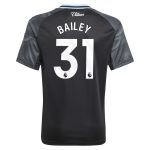 Aston Villa Shirts - aston villa adidas away shirt 2025-26 – kids with bailey 31 printing Collection of Official Fan Gear