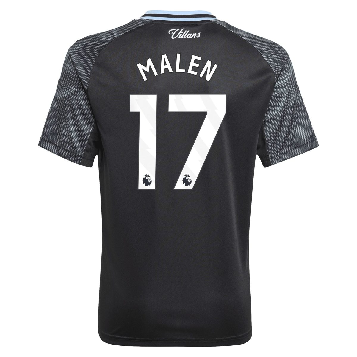 Aston Villa Shirts - aston villa adidas away shirt 2025-26 – kids with malen 17 printing Collection of Official Fan Gear
