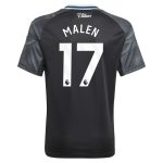 Aston Villa Shirts - aston villa adidas away shirt 2025-26 – kids with malen 17 printing Collection of Official Fan Gear
