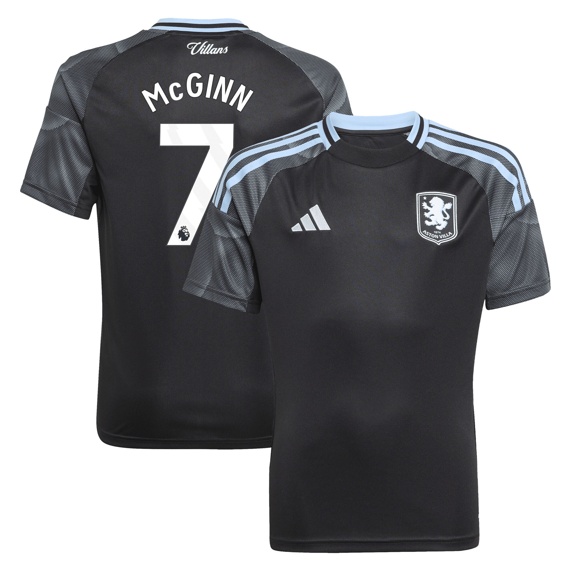 Aston Villa Shirts - aston villa adidas away shirt 2025-26 – kids with mcginn 7 printing Collection of Official Fan Gear
