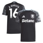 Aston Villa Shirts - aston villa adidas away shirt 2025-26 with a.garcía 16 printing Collection of Official Fan Gear