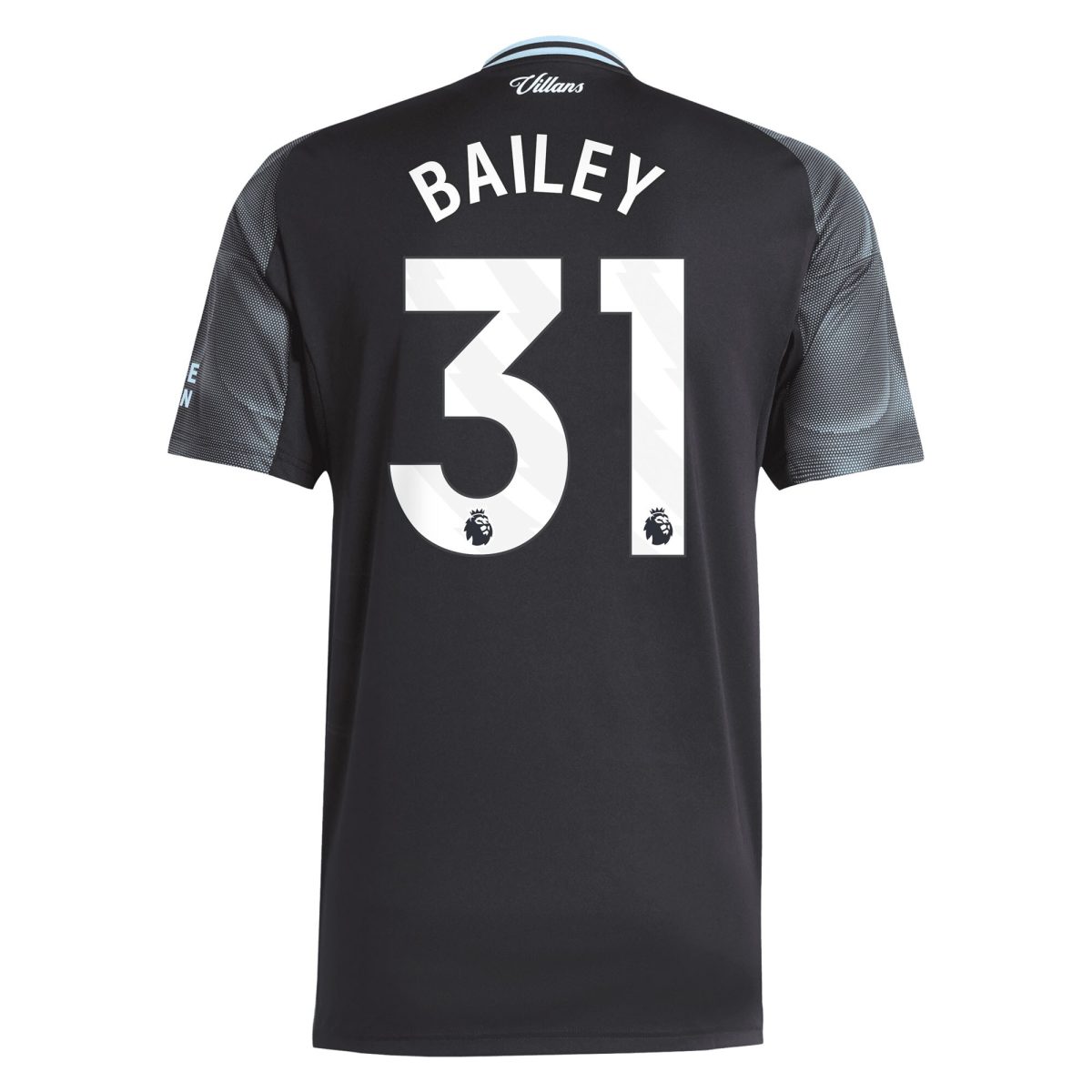 Aston Villa Shirts - aston villa adidas away shirt 2025-26 with bailey 31 printing Collection of Official Fan Gear