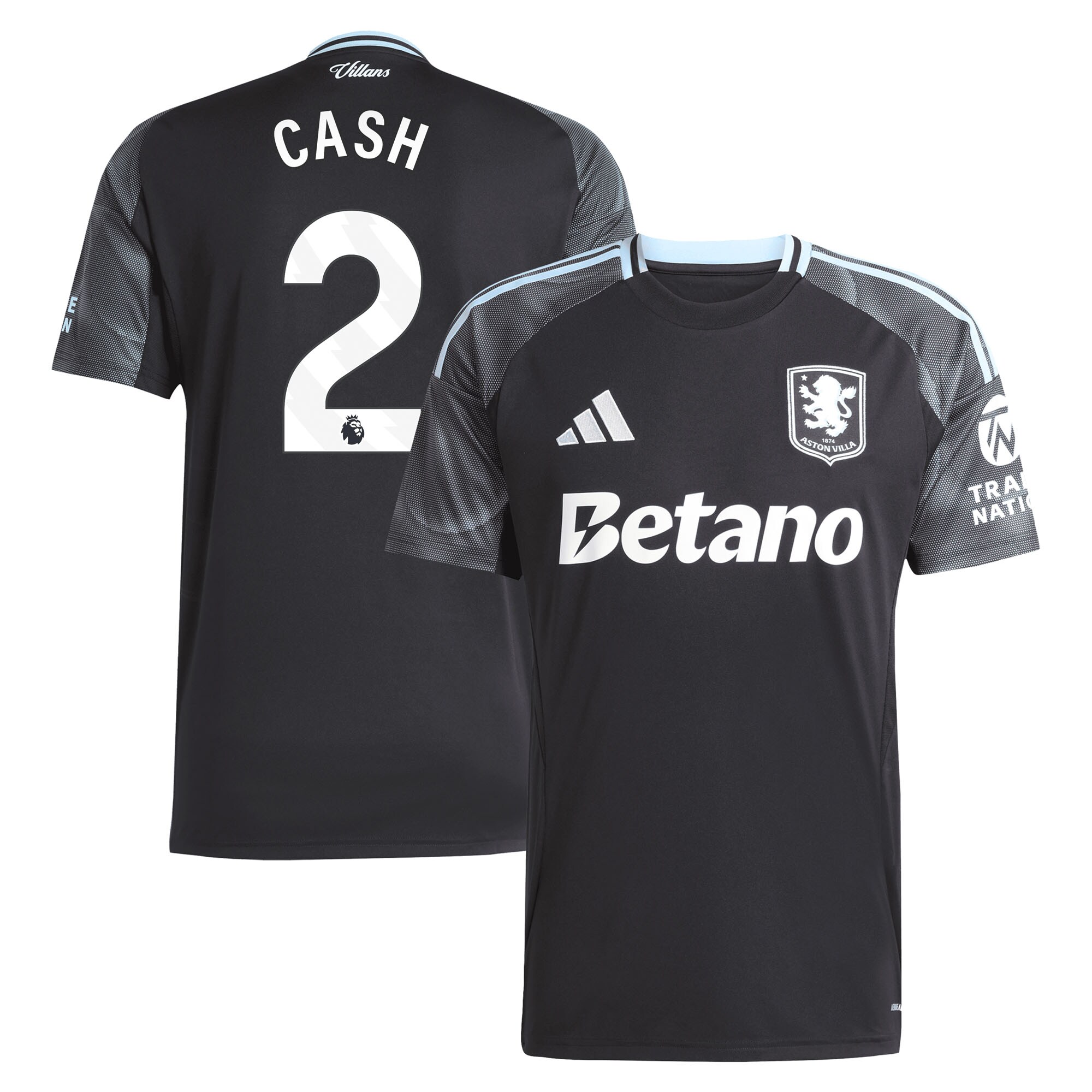 Aston Villa Shirts - aston villa adidas away shirt 2025-26 with cash 2 printing Collection of Official Fan Gear