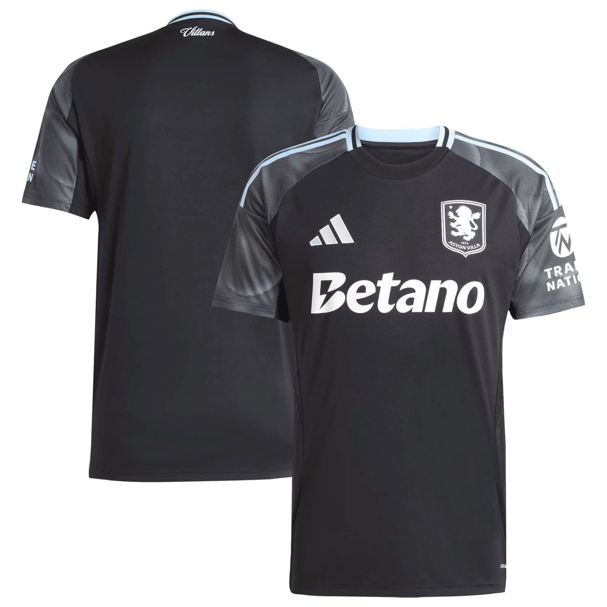 Aston Villa Shirts - aston villa adidas away shirt 2025-26 with custom printing Collection of Official Fan Gear