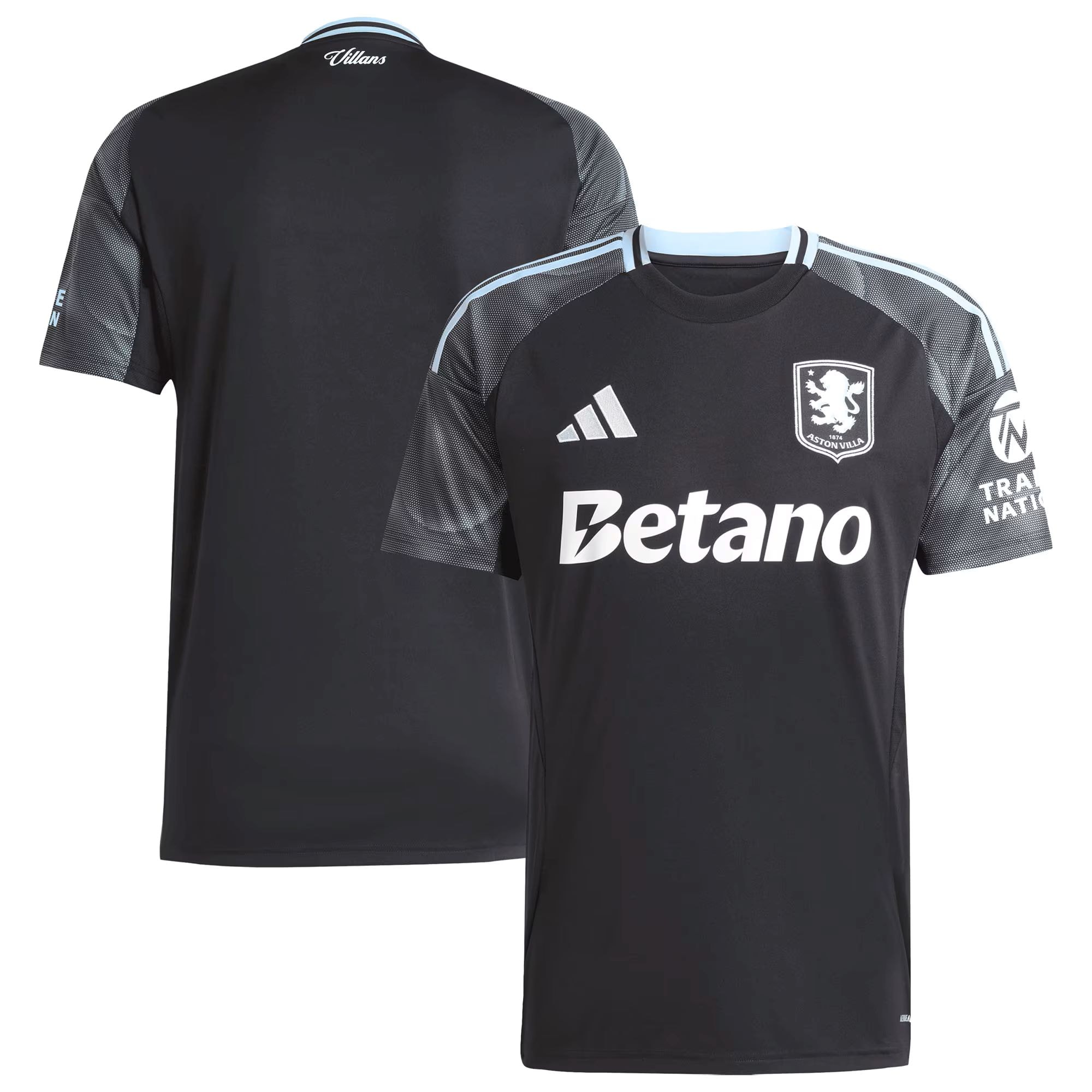 Aston Villa Shirts - aston villa adidas away shirt 2025-26 with custom printing Collection of Official Fan Gear