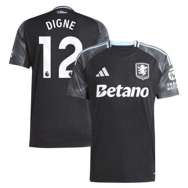 Aston Villa Shirts - aston villa adidas away shirt 2025-26 with digne 12 printing Collection of Official Fan Gear
