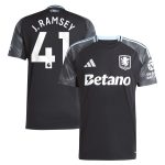 Aston Villa Shirts - aston villa adidas away shirt 2025-26 with j. ramsey 41 printing Collection of Official Fan Gear