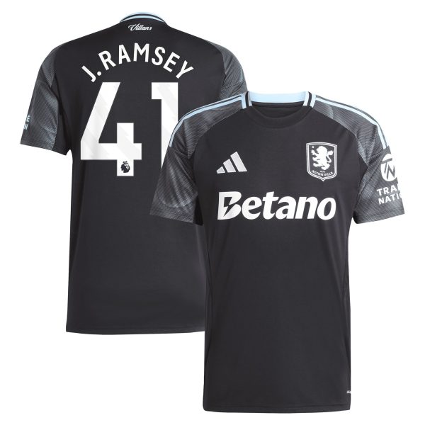 Aston Villa Shirts - aston villa adidas away shirt 2025-26 with j. ramsey 41 printing Collection of Official Fan Gear